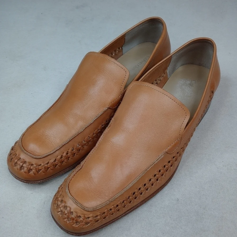 CALVIN KLEIN 'ASTER' #F2820/J06 BROWN Walnut LOAFE